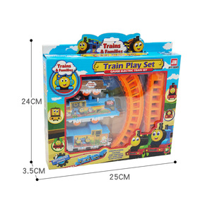 Train Play Set Electric Train Track Toy For Children Plastic Gauge <b>Model</b> With Motorized <b>Engine</b> And Curved Rails - Product Image 5