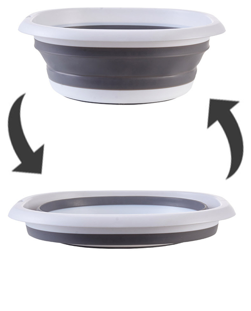 LMK013 Plastic Washbasin  Saving Space Foldable Tub Plastic Washtub Washbowl Portable Foldable Washbasin