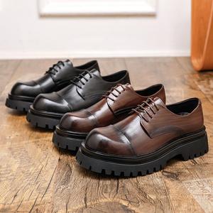 Zapatos Oxford de Hombre Británicos, Impermeables, de Cuero Genuino, Punta Cerrada, Hechos a Mano, para Boda, Formales, Casuales de Negocios, Antideslizantes, con Hebillas y Correas - Product Image 5