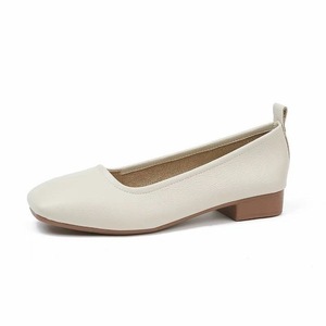 Zapatos de Oficina de Tacón Grueso y Punta Cuadrada para Mujer, de Piel Auténtica, Sin Cordones, Cómodos, Antideslizantes y Transpirables - Product Image 5