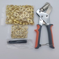 Pince à poinçonner manuelle pour trous de 10 mm, 100 pièces, kit d'outils manuels de jardinage DIY pour œillets de bâches, toiles, tentes et auvents