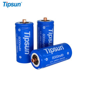 Pilas de batería Tipsun 32650 LiFePO4 3,2 V 6000mAh 32700 LiFePO4 con tornillos para farola solar - Product Image 1