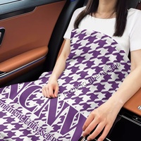 Couverture en flanelle personnalisée avec motif de lettres grecques de sororité, vente en gros, chaude et confortable, pour canapé, lit ou voiture