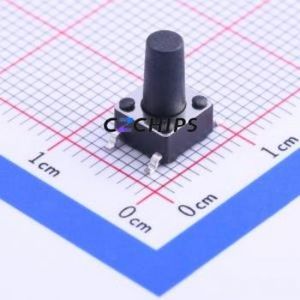 K2-1102SP-M4SC-04 Tactile Switch SMD-4P,6x6mm Switch Single Pole Single Throw Round Button 2.5N Vertical Mount - Product Image 1