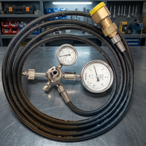 MECHFIELD SF6 <b>Gas</b> Filling Kit with Pressure Gauges and <b>Hose</b> Assembly 50Hz for Circuit Breaker Maintenance - Product Image 3