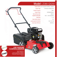 Outils électriques à haut rendement 2 en 1 scarificateur et aérateur à essence avec moteur 196cc