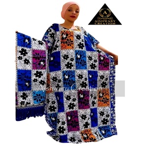 Rayon <b>Kaftan</b> for Muslim Women Tie-Dye Printed Free <b>Size</b> Long Dress Casual Wear Adults Middle East <b>Plus</b> <b>Size</b> Free Fabric <b>Kaftan</b> - Product Image 2