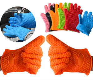 Gant de barbecue en silicone résistant à la chaleur de cuisine de mitaines de four isolées de haute qualité pour la cuisson - Product Image 3