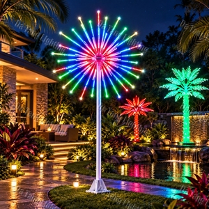 Christmas <b>Light</b> Displays Gain a Modern Twist with Radiating Firework <b>Trees</b> for Malls Parks and Public Event Plazas - Product Image 3