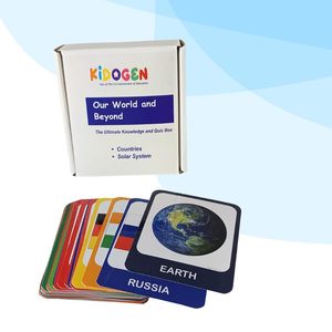 Cartes flash Notre monde et au-delà, cartes flash pour enfants |   Pays du monde : 20 cartes flash et 11 cartes éducatives sur le système solaire - Product Image 1