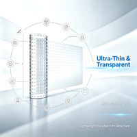 Écran LED transparent haute luminosité P10-20 pour vitrine de centre commercial, mur-rideau en verre, publicité