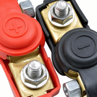 Connecteurs de bornes de batterie en laiton, pince positive et négative pour borne supérieure, 12V/24V, pour automobile, camion, SUV, marine, usage intensif