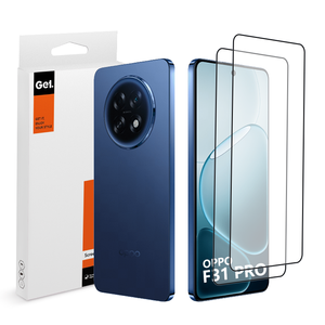 เคสโทรศัพท์สุดหรู9H 2.5D แบนคมชัดระดับ HD ขอบผ้าไหมป้องกันรอยขีดข่วนฟิล์มป้องกันหน้าจอกระจกนิรภัยสำหรับ <span class=keywords><strong>OPPO</strong></span> F31 Pro - Product Image 2