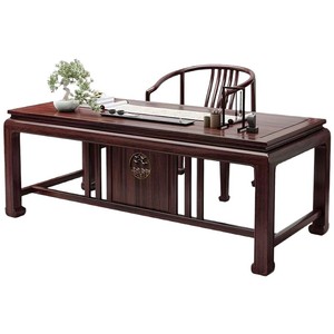Chinese Style <b>Solid</b> <b>Wood</b> <b>Desk</b> Ebony Writing Table Office Study Furniture Calligraphy <b>Desk</b> Adult Drawing Table One Piece Model - Product Image 5