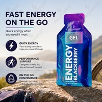 Gel énergétique liquide à la mûre en sachet individuel, absorption rapide, nutrition sportive, gel énergétique, performance athlétique, complément alimentaire