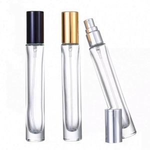 Botella de Perfume Cuadrada de 10 ml con Tapa de Rosca, Pulverizador, Vidrio Transparente, Mini Botella de Viaje para Cosméticos, Impresión OEM - Product Image 1