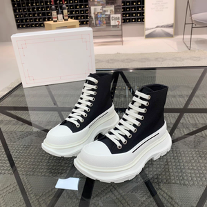 Couple Street Stylish High-Top Canvas Sneakers Casual Lace-up <strong>Trainers</strong> Thermal Feature for Him Her Fall Winter Hunting <strong>Boots</strong> - Product Image 1
