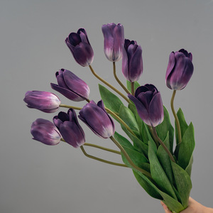 Tulipán Flores artificiales Boda Decoración del hogar <span class=keywords><strong>Flor</strong></span> artificial Tulipán Ramo Fiesta Boda Decoraciones - Product Image 4