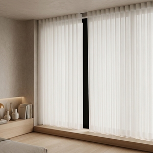 Organic Built-In Electric Vertical Polyester Automatic <strong>Blinds</strong> For Living Room Bedroom Anti-Uv Eco-Friendly Everyday Use - Product Image 2
