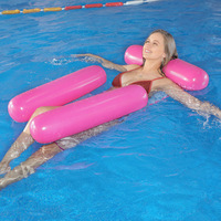 Chaise de hamac d'eau de flotteur de hamac d'eau de natation gonflable de vente chaude avec 3 tubes