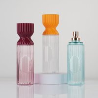 Flacon pulvérisateur de parfum en plastique cosmétique de forme unique de 250 ml avec pulvérisateur à brume en aluminium