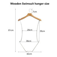 Vente en gros Nouveau design Cintre pour maillot de bain Logo personnalisé Cintres pour maillot de bain en bois et métal pour bikini Salle de bain Salon