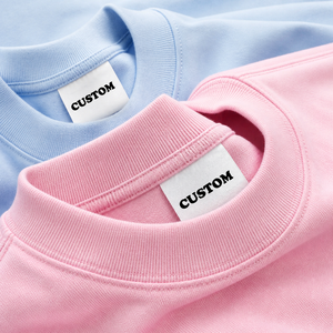 T-Shirt in Cotone con Etichetta Privata, <span class=keywords><strong>Blu</strong></span> Pastello e Rosa, Collo Tondo, per Etichette Personalizzate e Abbigliamento all'Ingrosso - Product Image 1