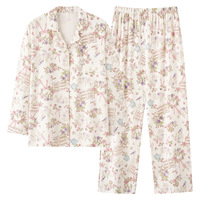 Vêtements de détente à manches longues pour femmes, décontractés, collection printemps-été, fabricant de vêtements de nuit, ensemble pyjamas en coton, ensemble deux pièces pour femmes