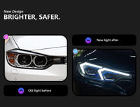 CREULI Meilleurs phares LED pour BMW F30 2012-2019, double couleur, Angel Eye DRL, clignotants séquentiels, projecteur, prix d'usine