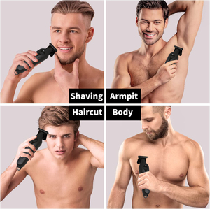 Tondeuse à cheveux de haute qualité <span class=keywords><strong>pas</strong></span> chère, noire, professionnelle, <span class=keywords><strong>rechargeable</strong></span>, <span class=keywords><strong>rasoir</strong></span> pour tout le corps, 4 peignes, lame en T pour <span class=keywords><strong>homme</strong></span>, tondeuse à cheveux - Product Image 5