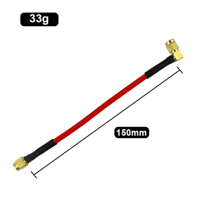สายโคแอกเชียล RF 150 มม. 50 โอห์ม แบบสูญเสียต่ำ ชุบทอง สายจัมเปอร์สีแดง สำหรับทดสอบเสาอากาศ - Product Image 6