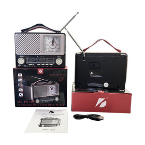 Altavoz de antorcha portátil AM FM SW para el hogar, receptor de prevención de desperfectos, reloj recargable, <span class=keywords><strong>Radio</strong></span> de Juego de 4 bandas, superventas - Product Image 6