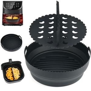 Accessoires pour <span class=keywords><strong>friteuse</strong></span> à air en silicone pliable, bols réutilisables, plaque de cuisson, four pour <span class=keywords><strong>friteuse</strong></span> à air de 3 à 5 litres, doublures de panier, pot - Product Image 1
