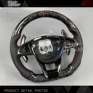 Volante de Fibra de Carbono Personalizado para Mercedes-Benz W205 <span class=keywords><strong>Clase</strong></span> <span class=keywords><strong>E</strong></span> C63 <span class=keywords><strong>AMG</strong></span> GT <span class=keywords><strong>Estate</strong></span> A45 CLA45 Shooting Brake S63 SL63 SL65 GLC63 - Product Image 3