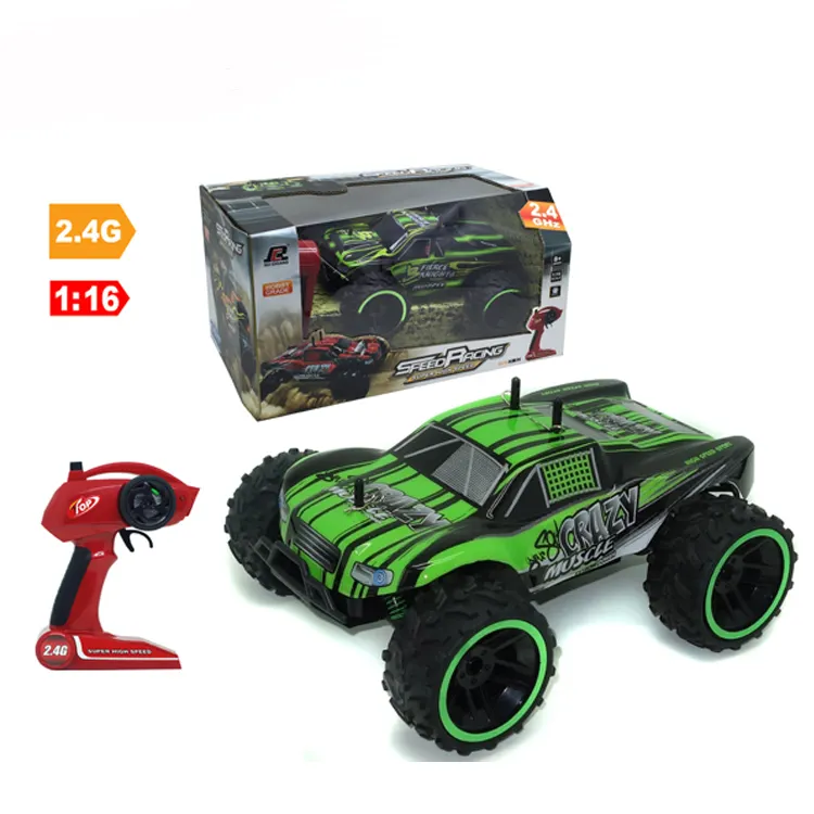 Truk RC 4X4 Truk Monster Off Road Kecepatan Tinggi Tiongkok Penjual Top Skala 1/16 Radio Kontrol Besar Mobil RC