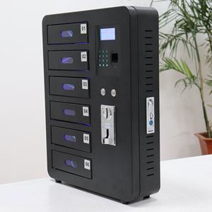 指纹储物柜投币操作手机充电储物柜