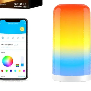 RGBIC Dimmable LED Table Lamp Modern <b>Night</b> <b>Light</b> Alexa Music Sync Scene Modes Flexible for Bedroom Decor AC Work - Product Image 1