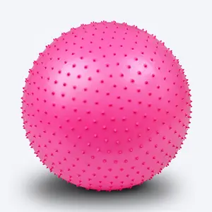 Bola Yoga olahraga titik kebugaran Gym keseimbangan fastball latihan Pilates latihan berduri bola pijat dengan Inflator