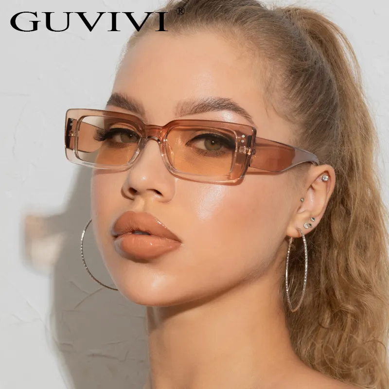 GUVIVI Men's and women's new square retro designer brand-name luxury sunglasses fashion wholesale trend glasses