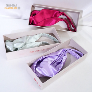 Nuevos accesorios para el cabello para mujer, diadema de seda de morera 100%, envoltura elástica para el cabello - Product Image 1