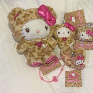 Boneka Cheetah Halo Kitty 8 Inci, Boneka Gal Kuma Hello KT, Boneka Kucing Leopard Kitty Grosir Berkualitas Tinggi Hellokitty Boneka Custom - Product Image 4