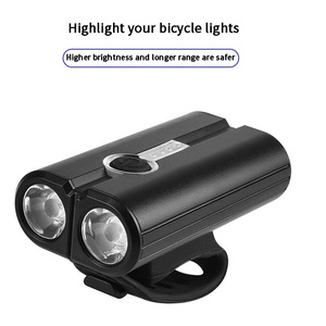 Faro doble LED para bicicleta con luz trasera, recargable por USB, resistente al agua IPX4, para ciclismo nocturno, luz exterior para bicicleta de montaña - Product Image 3