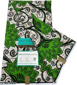 Pagne Africain con Diseño Floral Abstracto, Marca DISCO, Tela de Algodón 100% con <span class=keywords><strong>Cera</strong></span> Auténtica para Prendas, Venta al por Mayor, Tissu Wax Hollan - Product Image 4