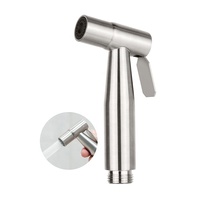 Ensemble de douchette WC portable haute pression chromé avec pulvérisateur bidet Shattaf