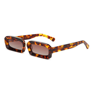 Lunettes de soleil rectangulaires à monture intégrale noire, protection UV400, style unisexe adulte - Product Image 1