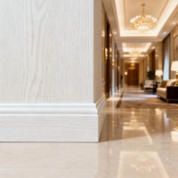 Rodapié de PVC duradero, moldura de pared impermeable, decoración interior, moldura de suelo, madera maciza multicapa