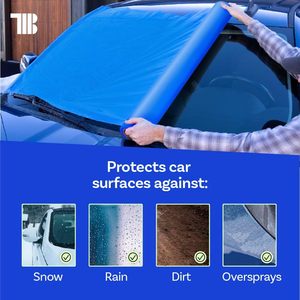 Film de protection auto-adhésif bleu 36x100ft pour vitres de véhicules endommagés, facile à poser et à retirer - Product Image 5