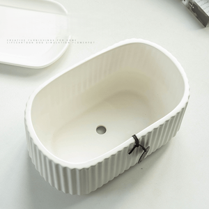 Pot de fleurs en céramique créatif et minimaliste de grande taille pour Chlorophytum et succulentes, style nordique pour salon, vente en gros disponible - Product Image 5