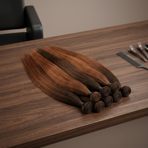 ผมต่อแบบเส้นเดียว Remy แท้  แบบ Double Drawn  จัดเรียงเกล็ดผม  นุ่มลื่น  ติดทนนาน ผลิตด้วยเครื่องจักร - Product Image 2