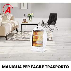 Chauffage électrique compact et portable Ardes Flexo Mini Quartz 800W avec protection contre la surchauffe et commande mécanique - Product Image 6